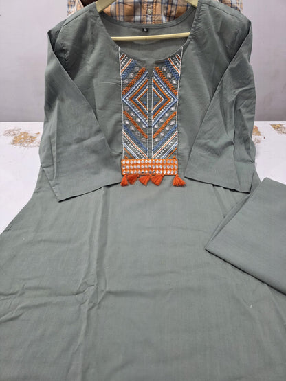 Premium Sage Green Kurti Palazzo Set