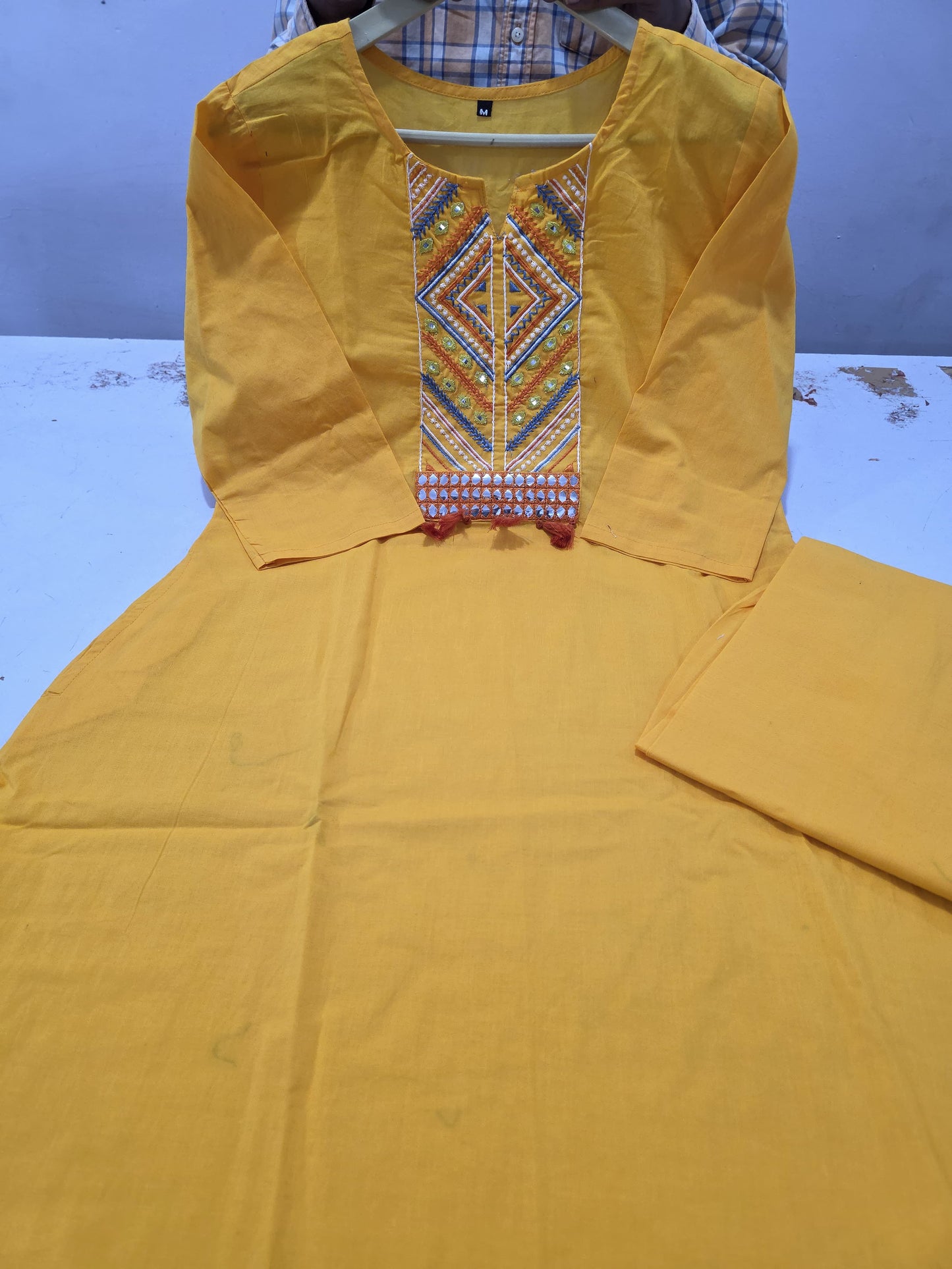 Premium Mustard Yellow Kurti Palazzo Set